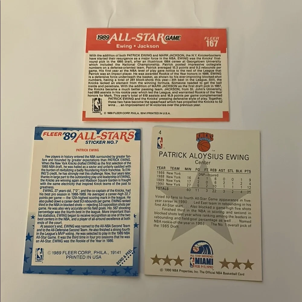 Patrick Ewing New York Knicks NBA Cards Set - Picture 2 of 2